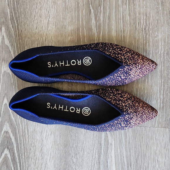 Rothy’s The Point in Midnight Metallic Size 6 - Picture 1 of 7